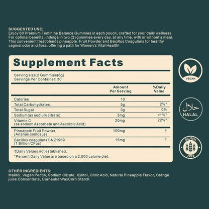 Pineapple Feminine Wellness Gummies